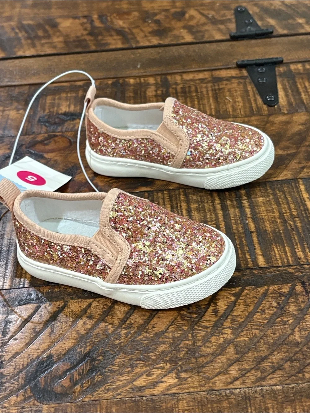 Girls' Glitter Slip-On Sneakers - Pink